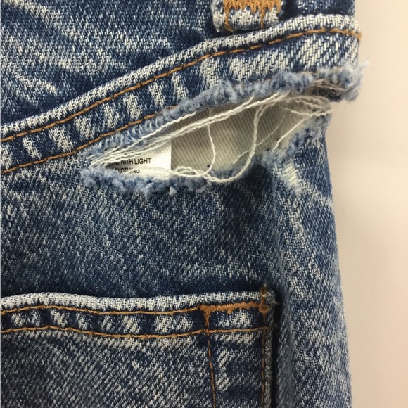 Reformation Cynthia High Rise Straight Jeans, Color: Blue, Size: 31 - Picture 4 of 4